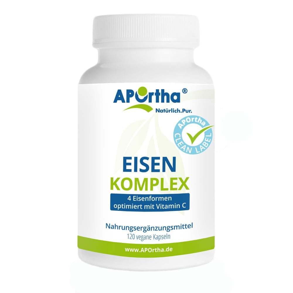 APOrtha Eisen Komplex + Vitamin C, 120 vegane Kapseln