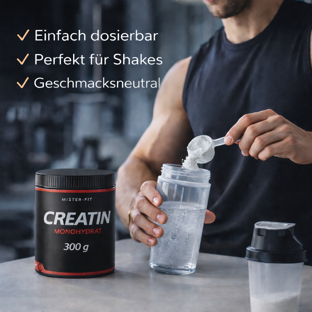 Mister-Fit Creatin Monohydrat ultrafein (200 Mesh), 300 g