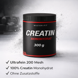 Mister-Fit Creatin Monohydrat ultrafein (200 Mesh), 300 g