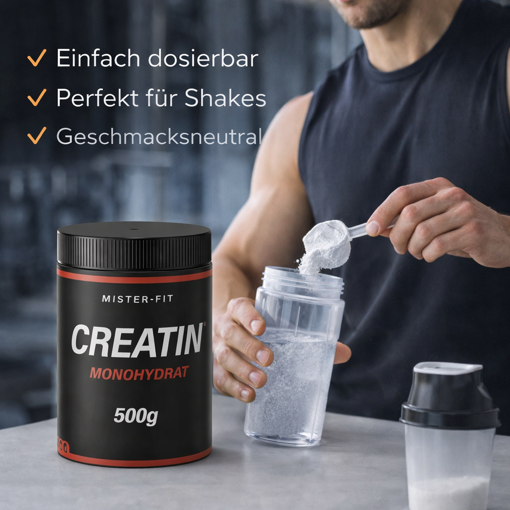 Mister-Fit Creatin Monohydrat ultrafein (200 Mesh), 500 g