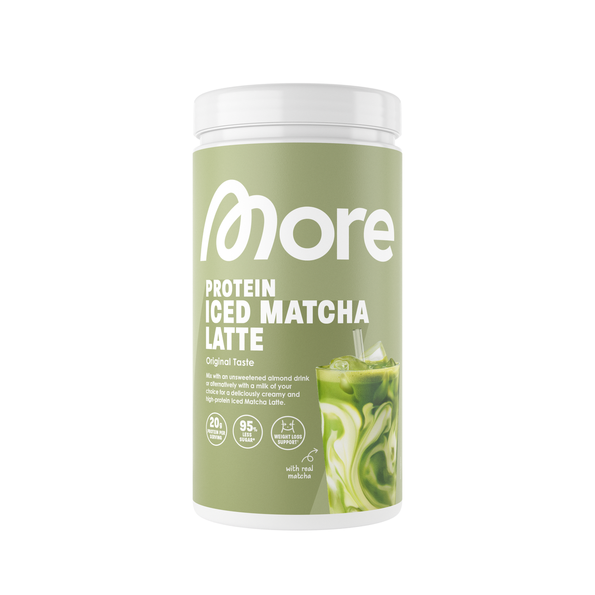 More Protein Iced Matcha Latte 500g, Original